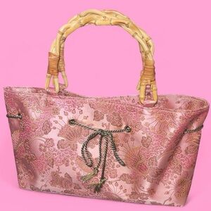 Elegant Pink Floral Tote Bag